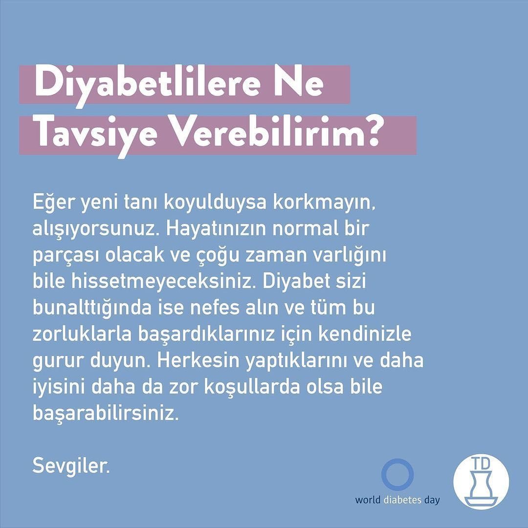 Bugün Dünya Diyabet Günü...