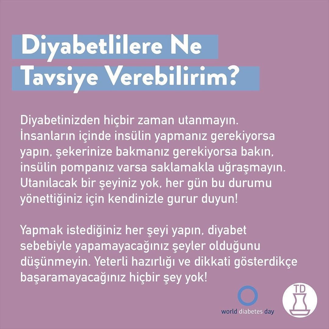 Bugün Dünya Diyabet Günü...