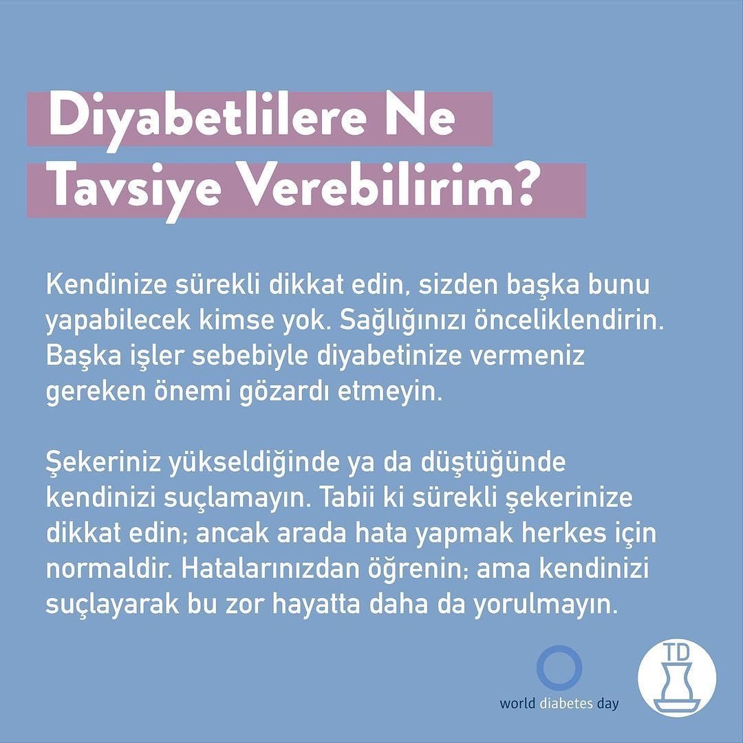 Bugün Dünya Diyabet Günü...