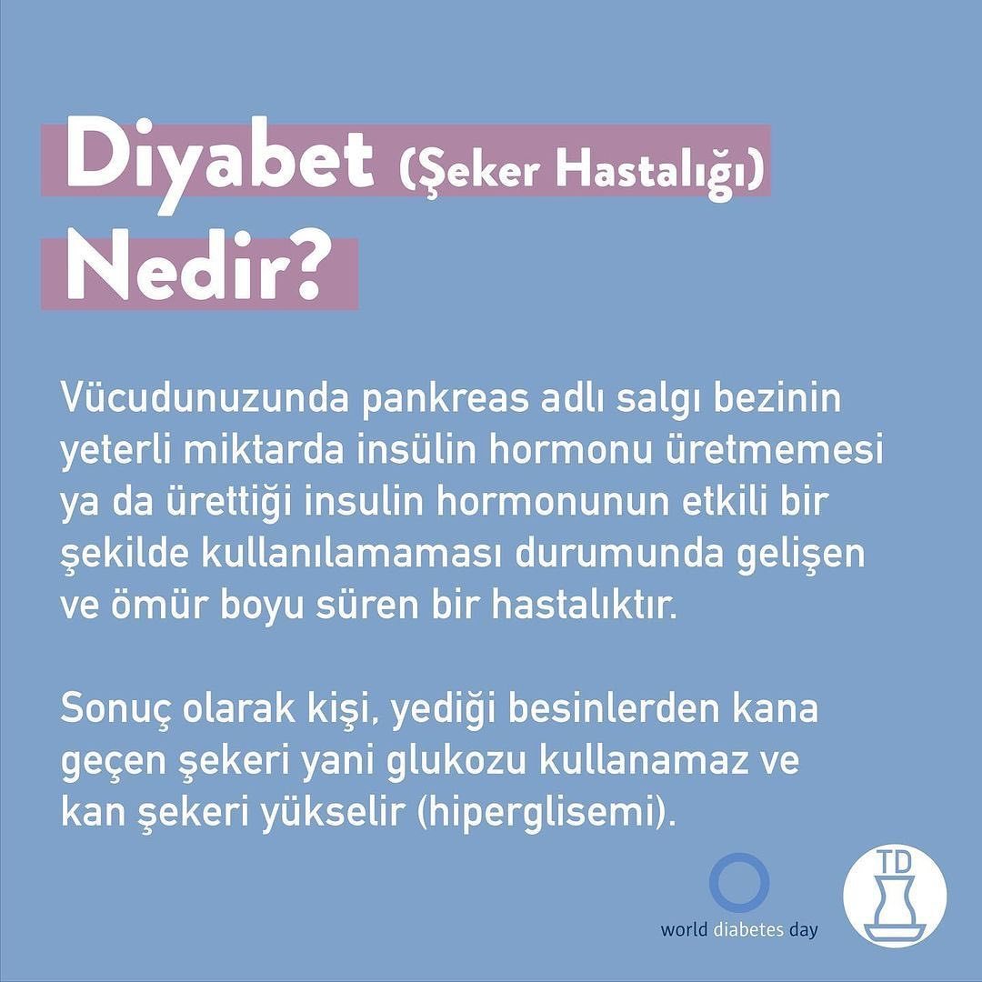 Bugün Dünya Diyabet Günü...