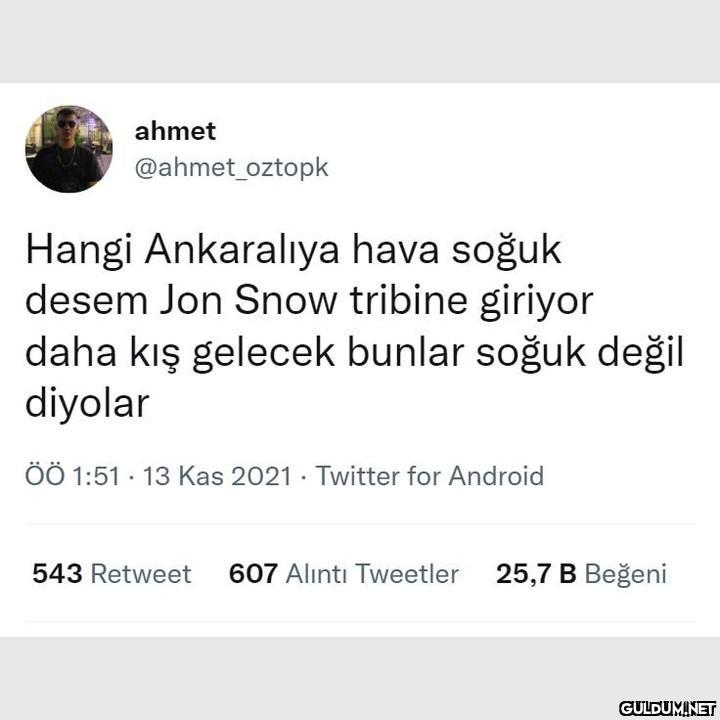 Ankara’nın soğuğunu...