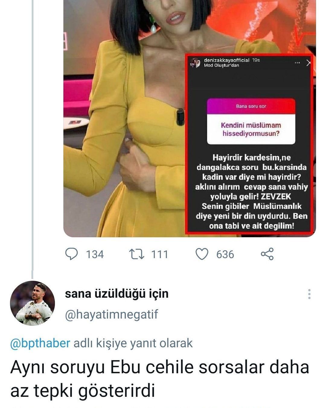 Masum bir soruydu  Kaynak