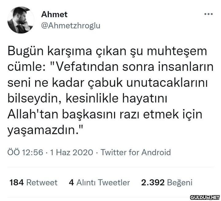 Ahmet @Ahmetzhroglu Bugün...