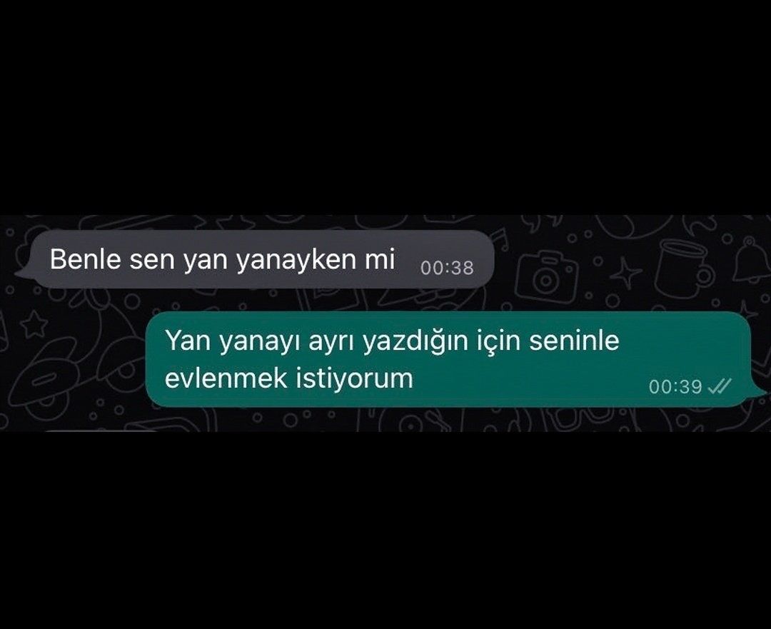 Ama "Benimle" yazamamış  Kaynak