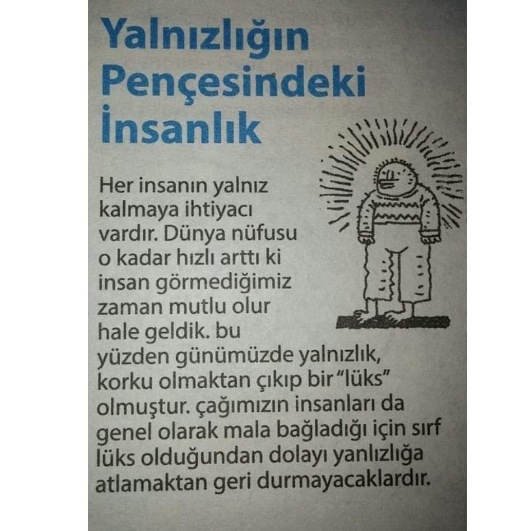 Yalnızlığın pencesindeki...
