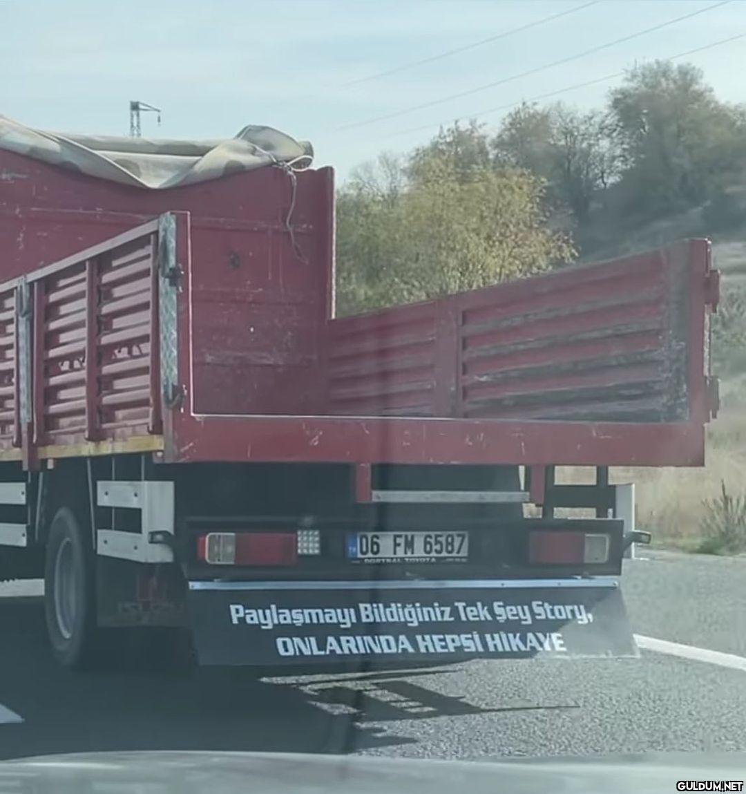 Z kuşağı kamyon arkası...