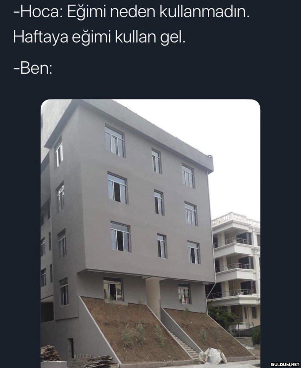 -Hoca: Eğimi neden...