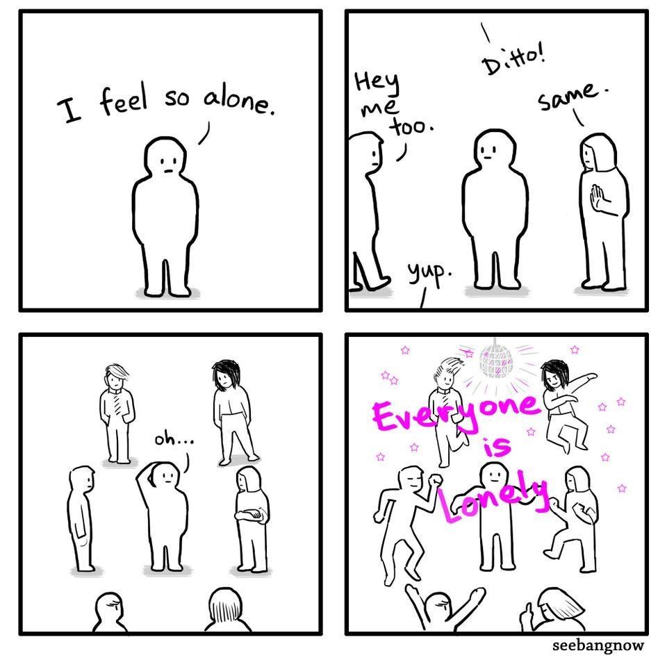 Let's be lonely together⠀...