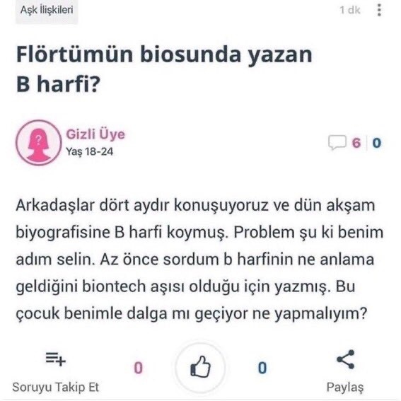 Aşk ilişkileri 1 dk :...