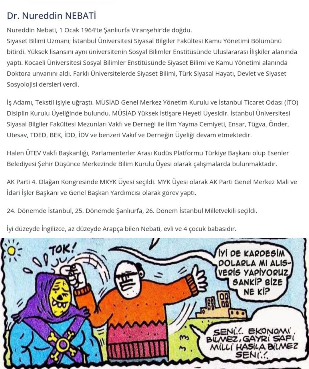 Ekonomi dışında herşey...