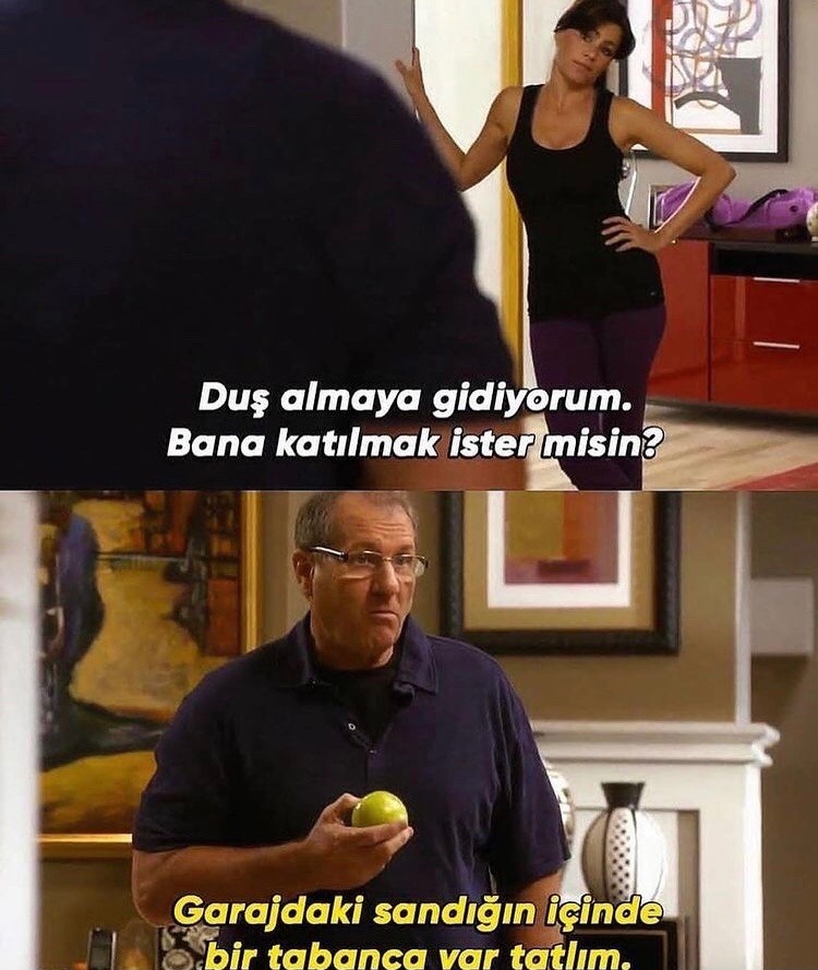 Duş almaya gidiyorum. Bana...