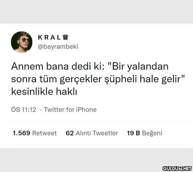 KRALW @bayrambeki Annem...