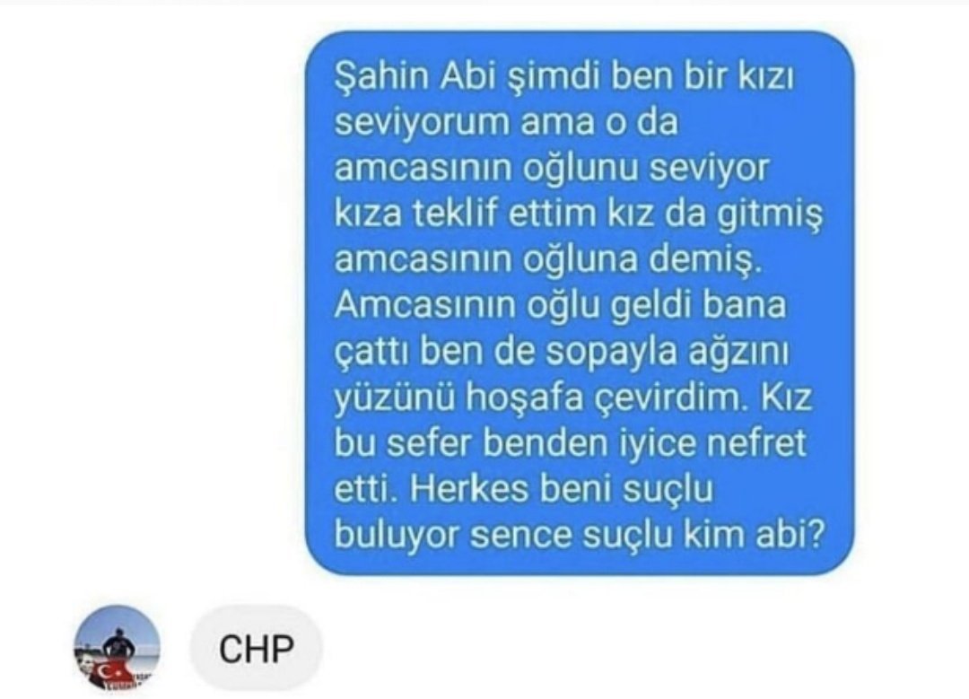Şahin Abi şimdi ben bir...