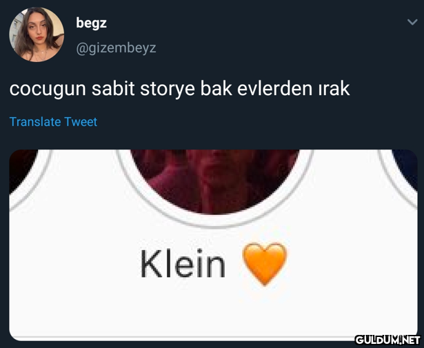 begz @gizembeyz cocugun...