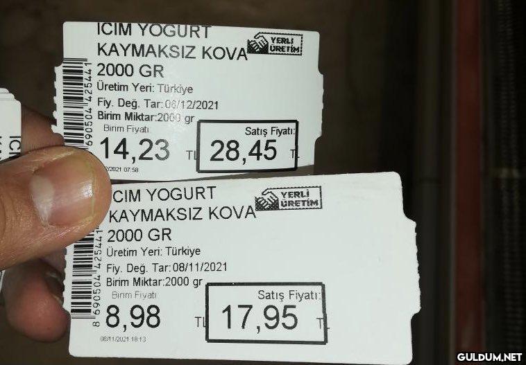 Son 1 ayda değişen etiket...