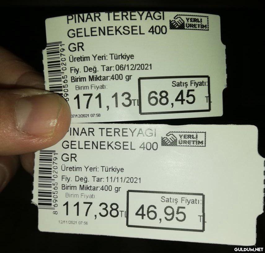 Son 1 ayda değişen etiket...