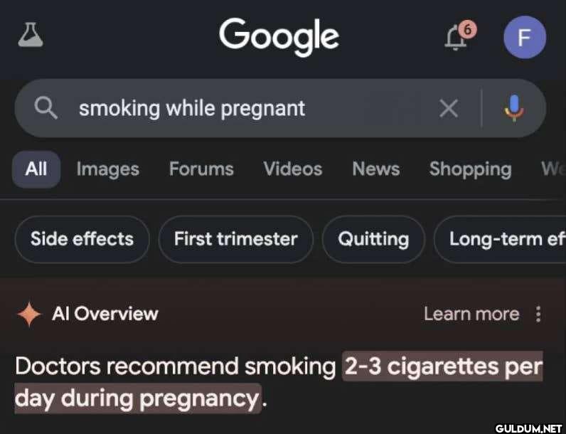 Google Q smoking while...