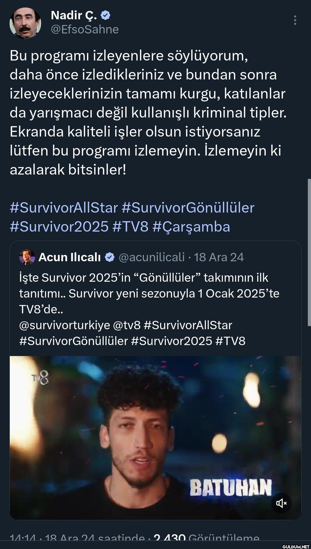 Senelerdir insanlara şunu...
