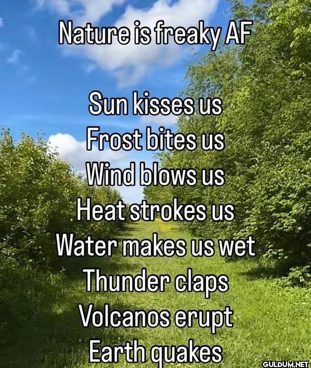 Nature is freaky AF Sun...