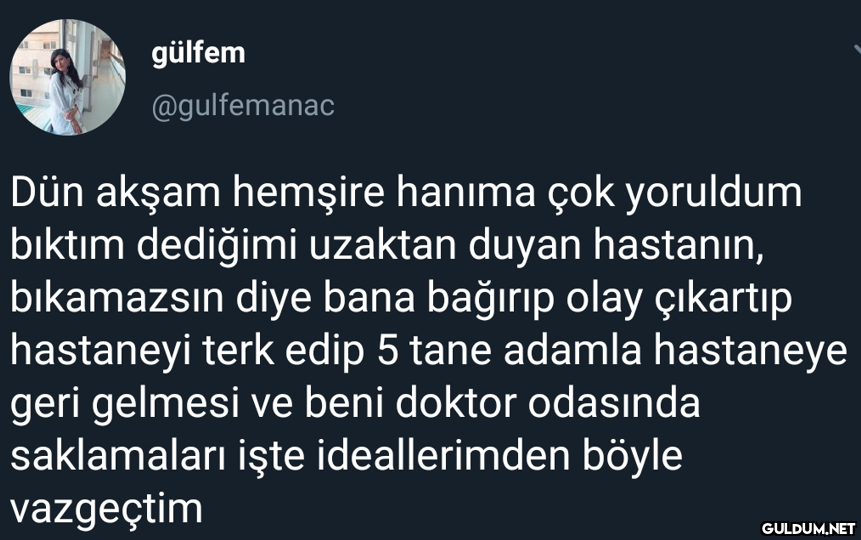 gülfem @gulfemanac Dün...