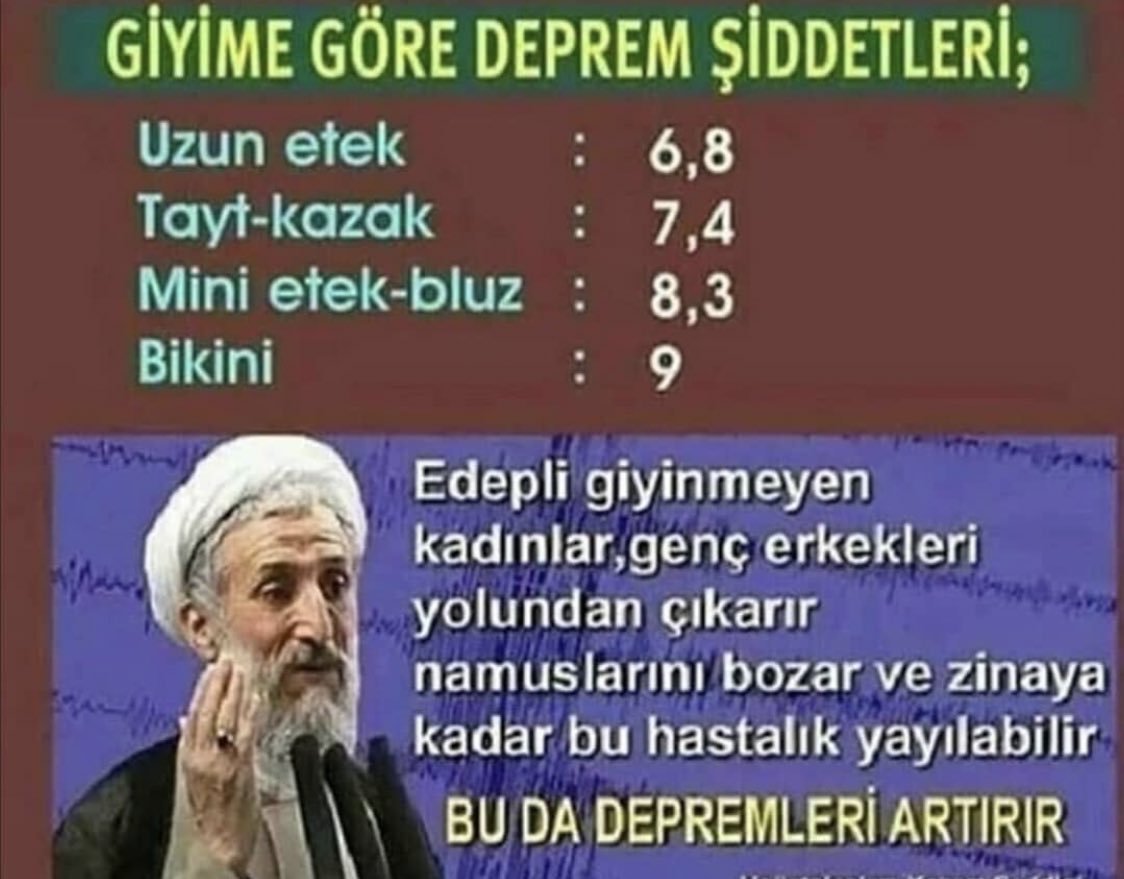 GİYİME GÖRE DEPREM...