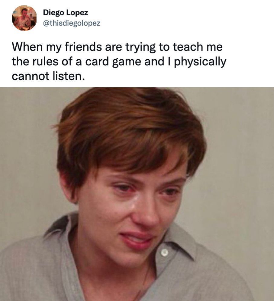 Me always being the only...