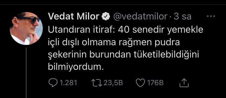 Vedat Milor O @vedatmilor...