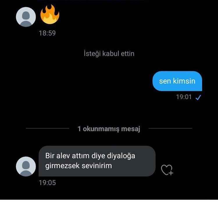 18:59 İsteği kabul ettin...