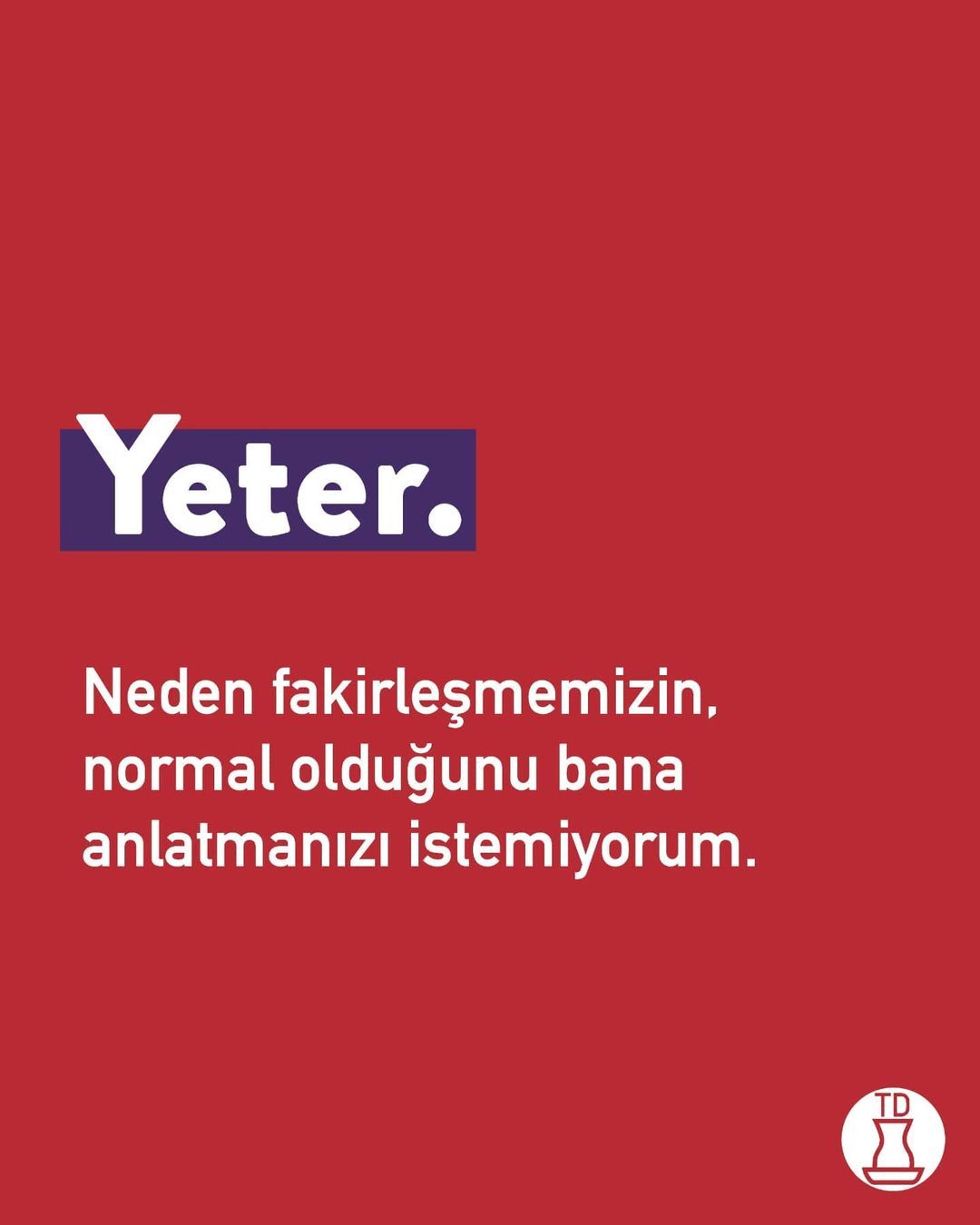 Yeter, dayanamıyorum. ...