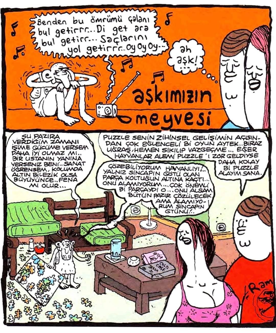 1000 parça puzzle alıp,...