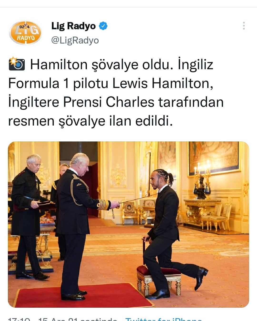 Şövalye ilan ediyorum,...