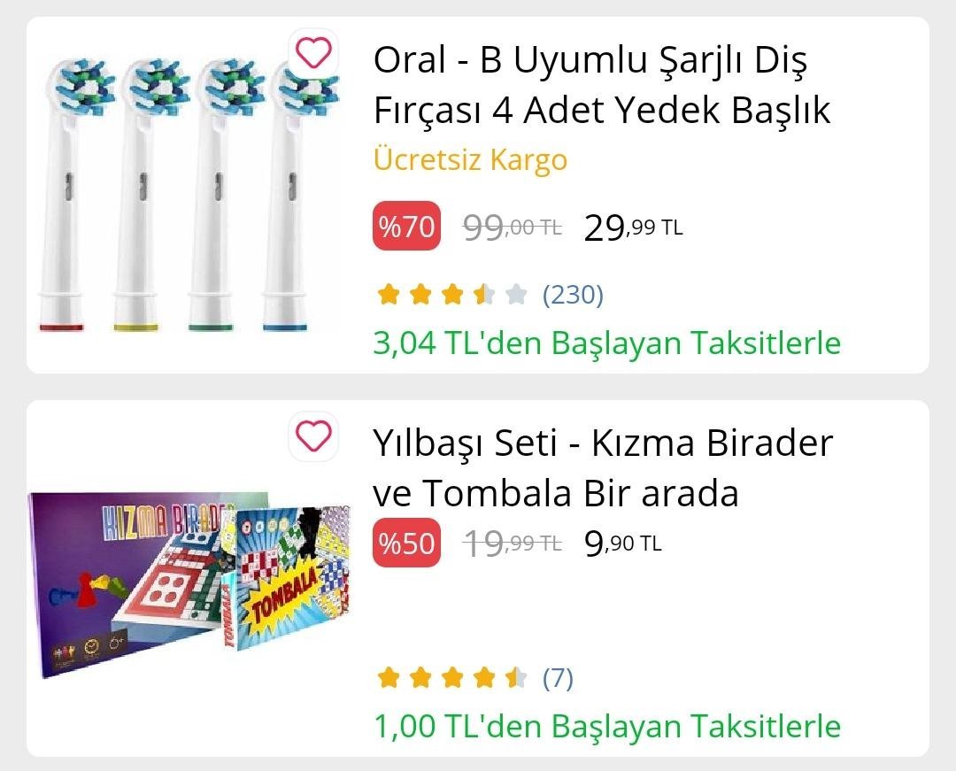 Günün fırsatları bu linkte...