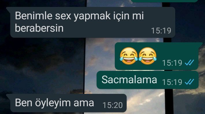Benimle sex yapmak için mi...
