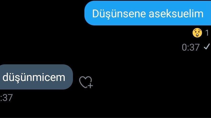 Düşünsene aseksuelim 1...