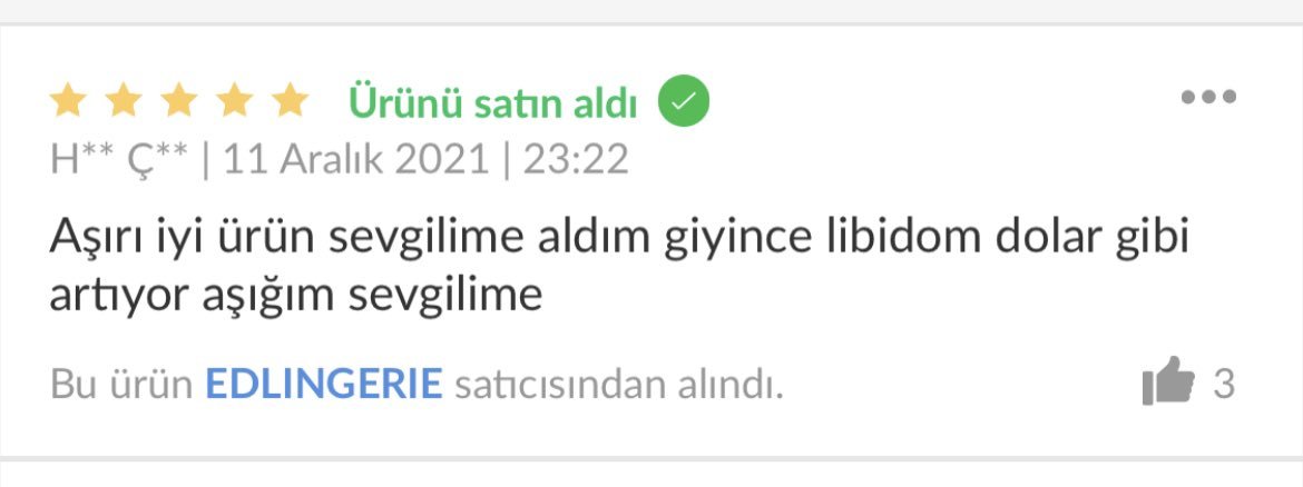 * Ürünü satın aldı H** Ç**...