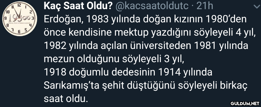 Kaç Saat Oldu?...