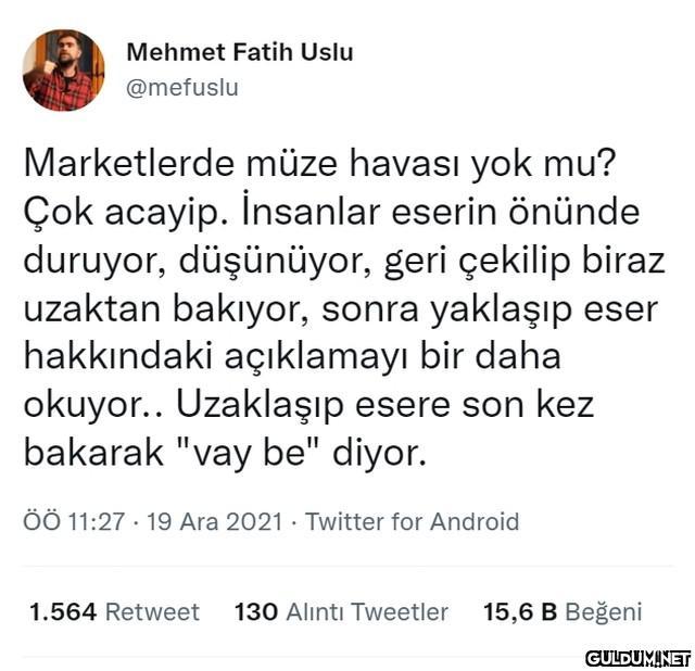 Mehmet Fatih Uslu @mefuslu...