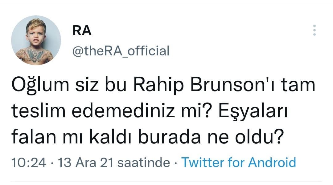 RA @theRA_official Oğlum...