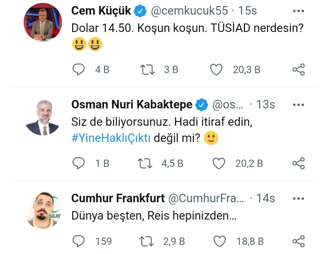 dolar 2 liraya düştü de...