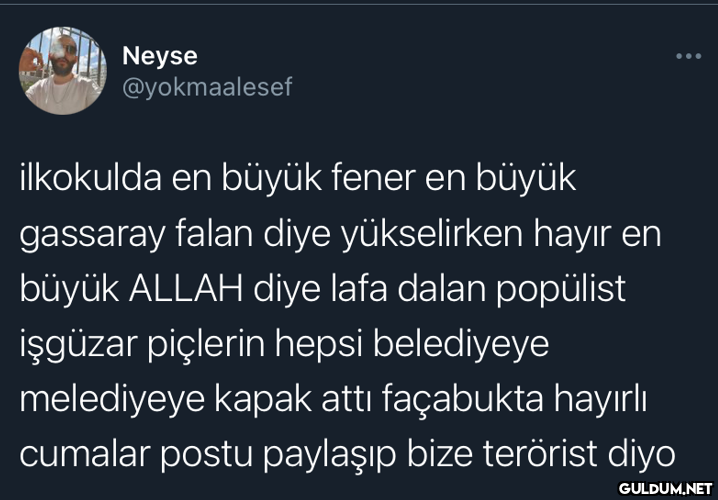 Neyse @yokmaalesef...