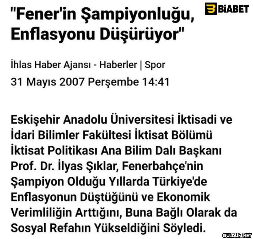 "Fener'in Şampiyonluğu,...