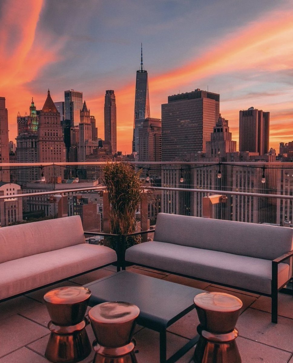 New York'tan gün batımı...