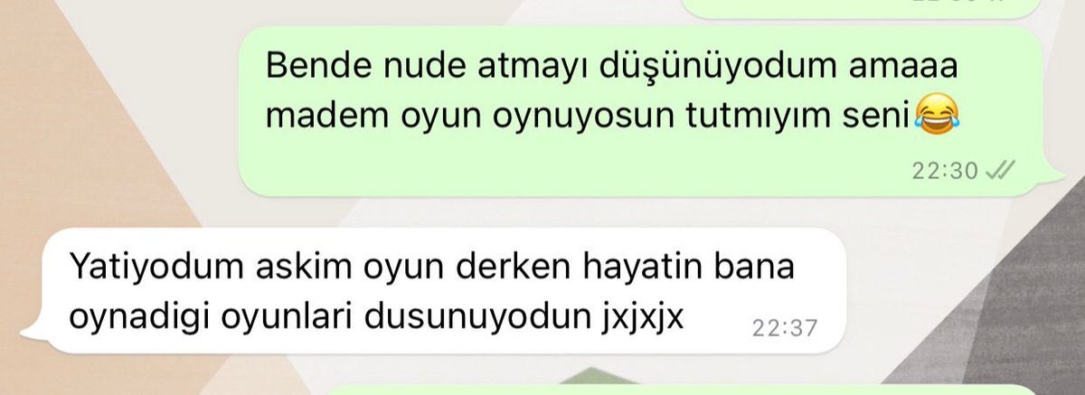 Bende nude atmayı...