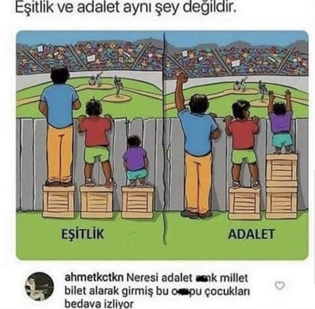 Eşitlik ve adalet aynı şey...
