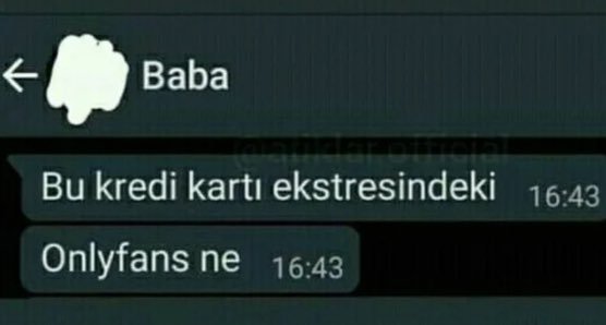 Baba Bu kredi kartı...