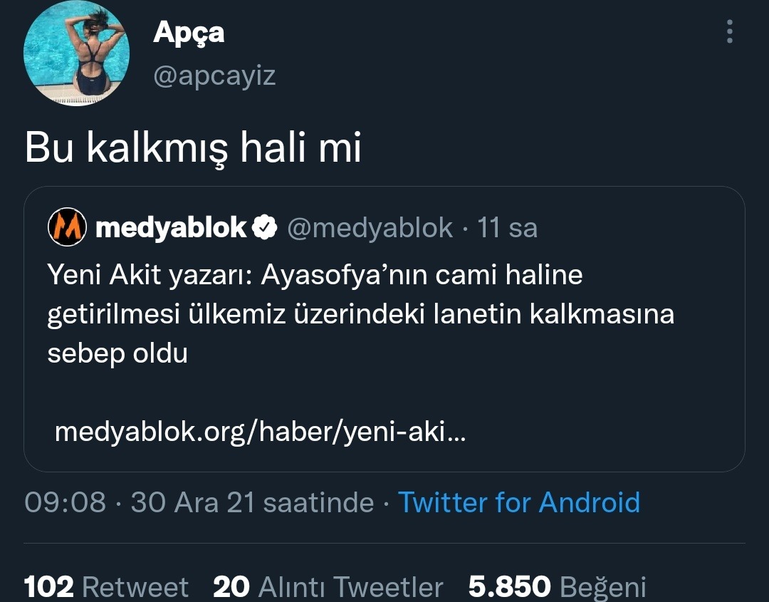 Apça @aрcayiz Bu kalkmış...