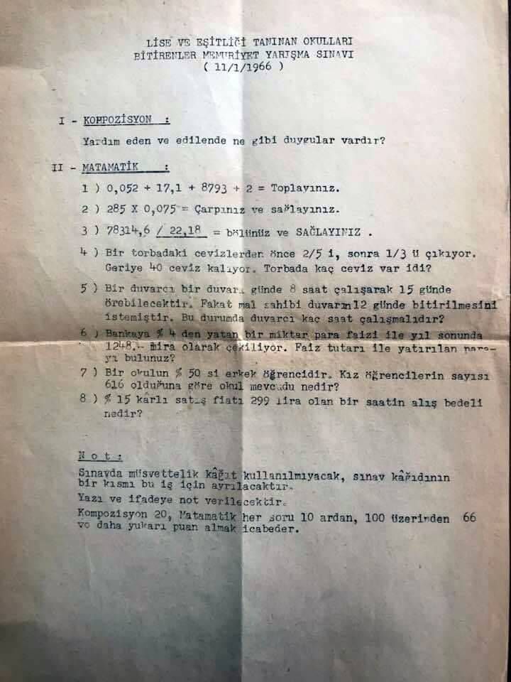 Bir zamanlar KPSS.. 1966    Kaynak