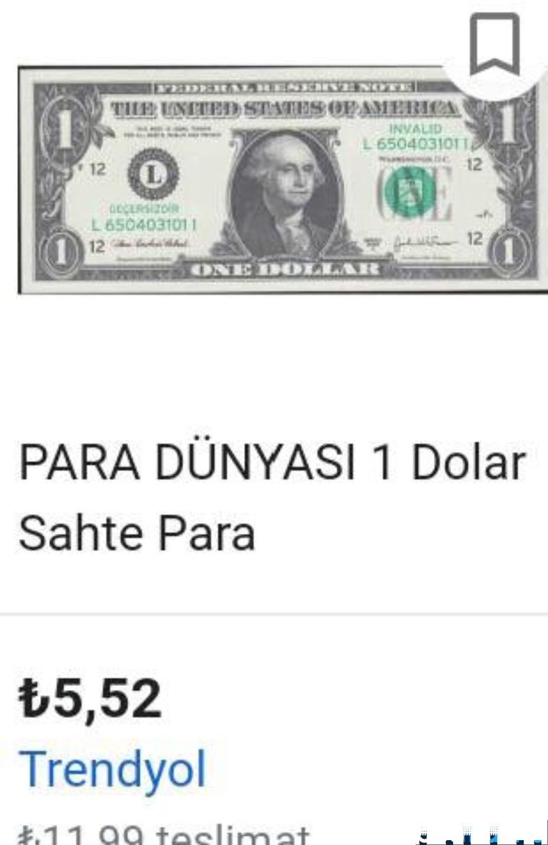sahte dolar bile daha...