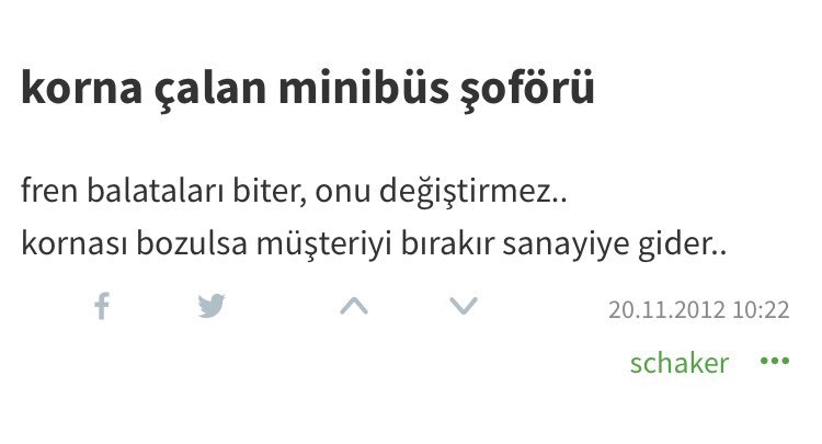 korna çalan minibüs şoförü...