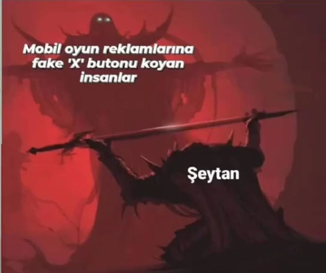 Mobil oyun reklamlarına...